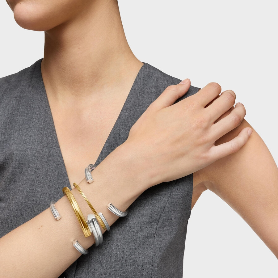 bracciale largo bicolore con motivi di orso e cuore tous 1950