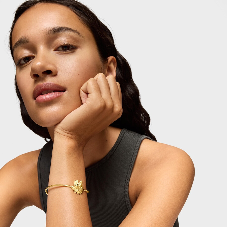 bracciale placcato in oro 18kt su argento con motivo yagrumo