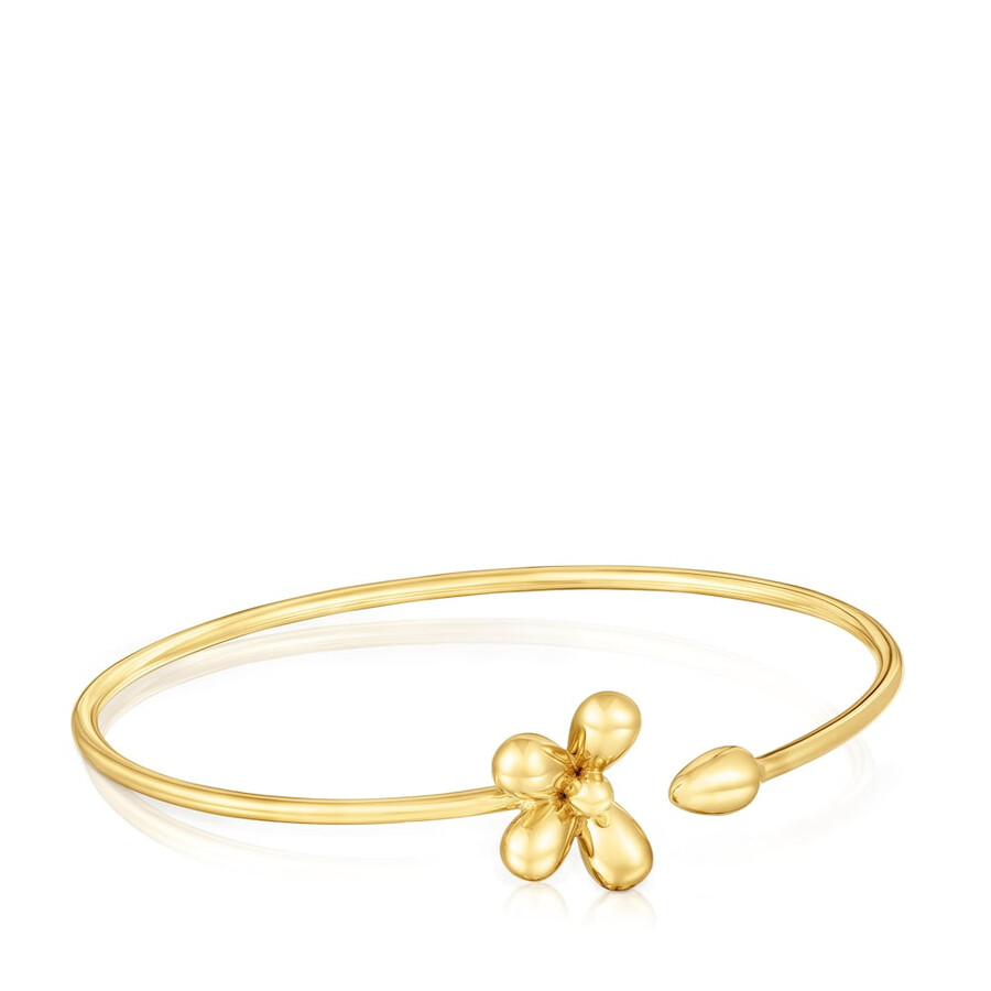 bracciale con placcatura in oro 18kt su margherita in argento