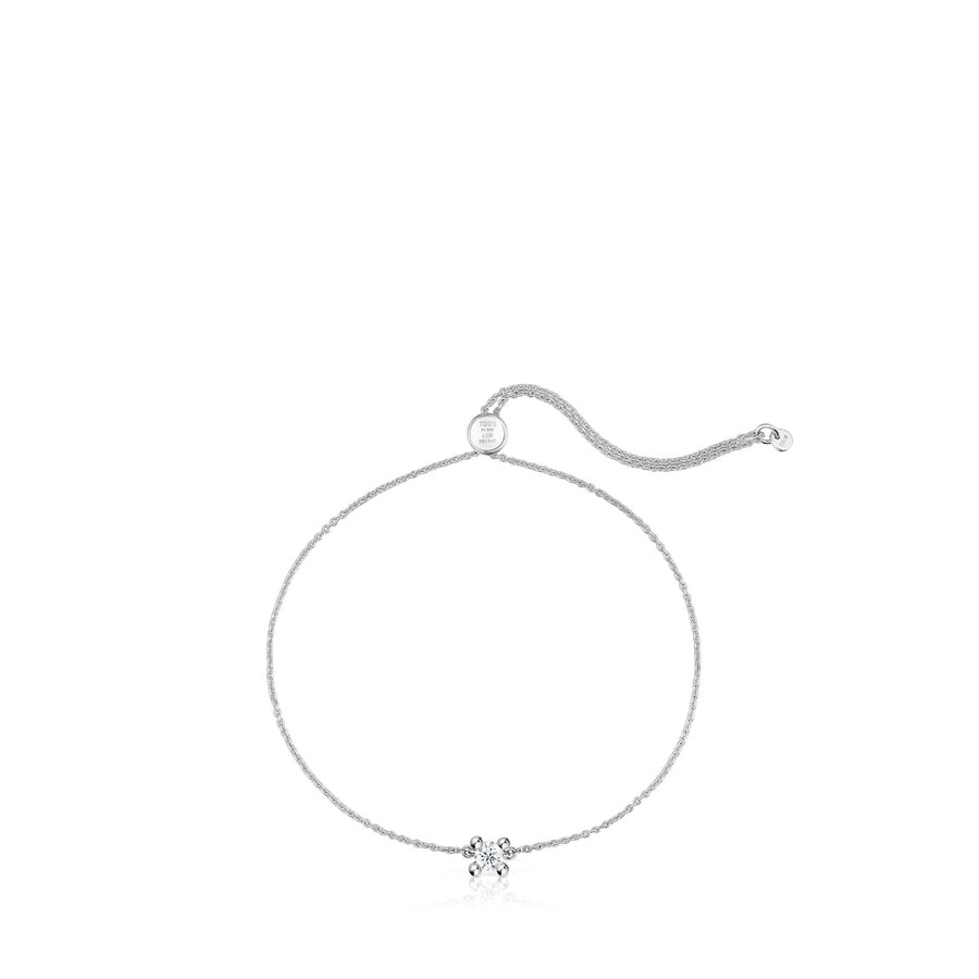 bracciale a catena in platino con diamante creato in laboratorio tous shine lgd