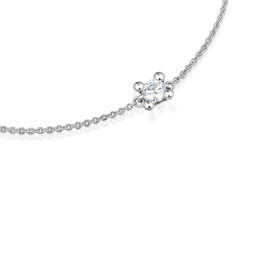 bracciale a catena in platino con diamante creato in laboratorio tous shine lgd