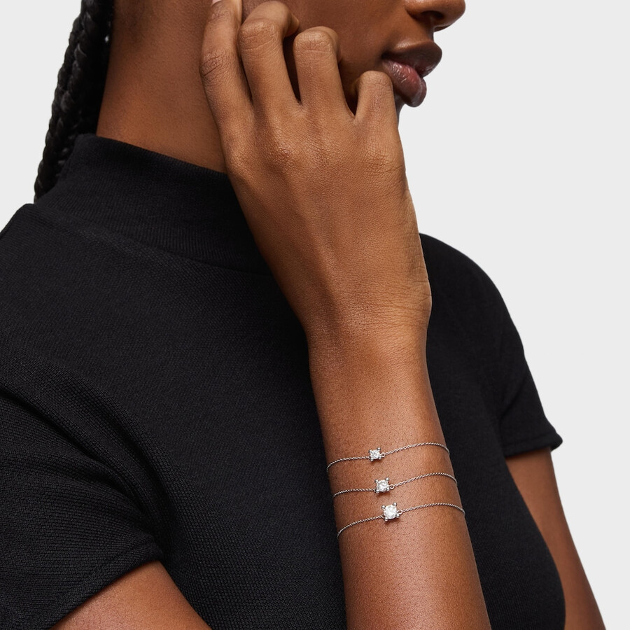 bracciale a catena in platino con diamante creato in laboratorio tous shine lgd