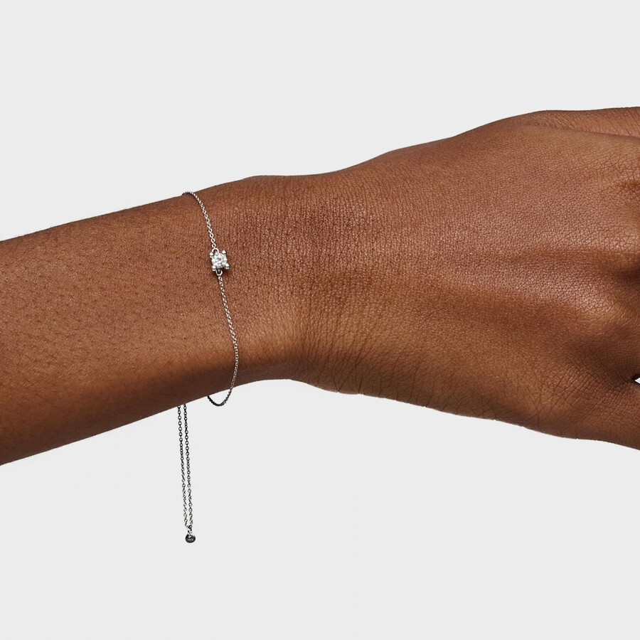 bracciale a catena in platino con diamante creato in laboratorio tous shine lgd
