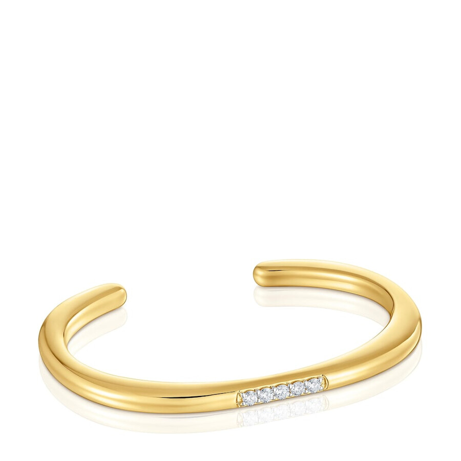 bracciale con placcatura in oro 18kt su argento e diamanti coltivati in laboratorio linea lgd