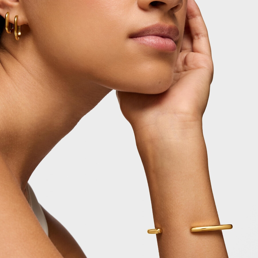 bracciale con placcatura in oro 18kt su argento e spinelli line