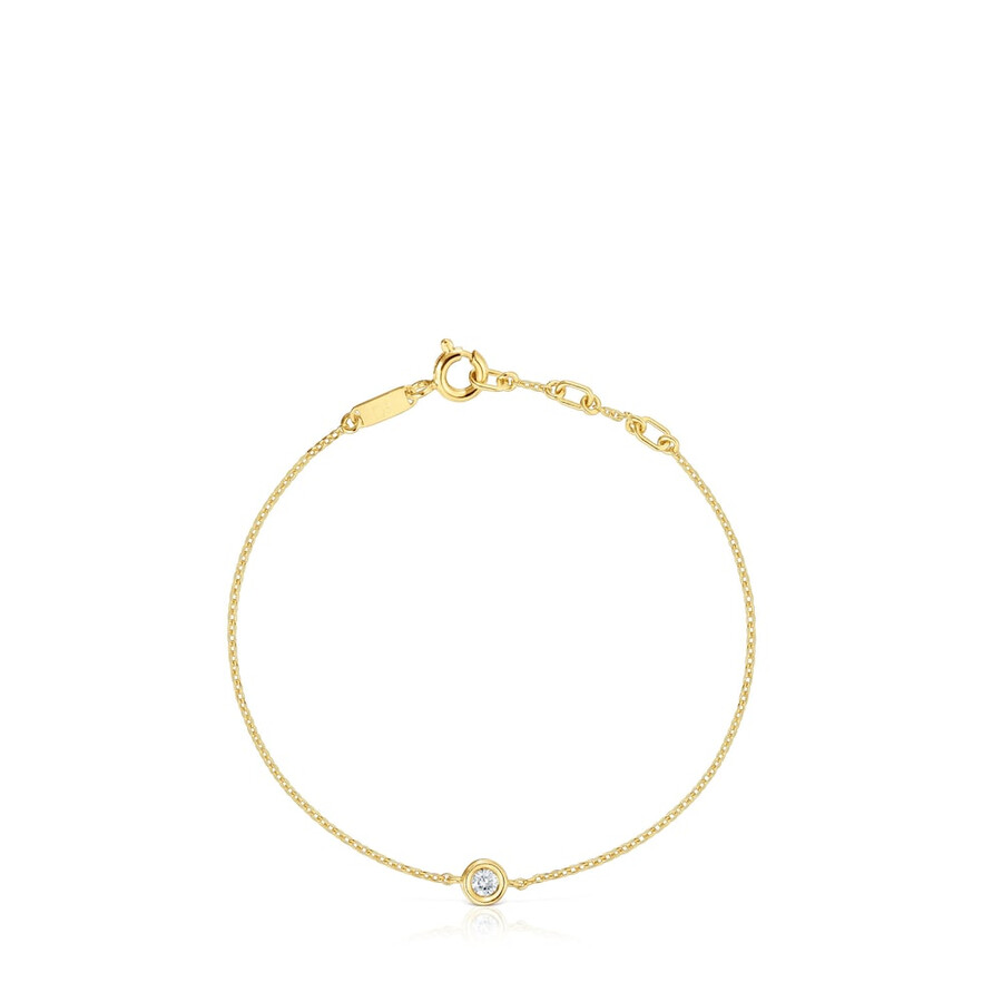 bracciale a catena con placcatura in oro 18kt su argento e diamanti coltivati in laboratorio linea lgd