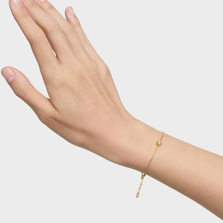 bracciale a catena con placcatura in oro 18kt su argento e diamanti coltivati in laboratorio linea lgd