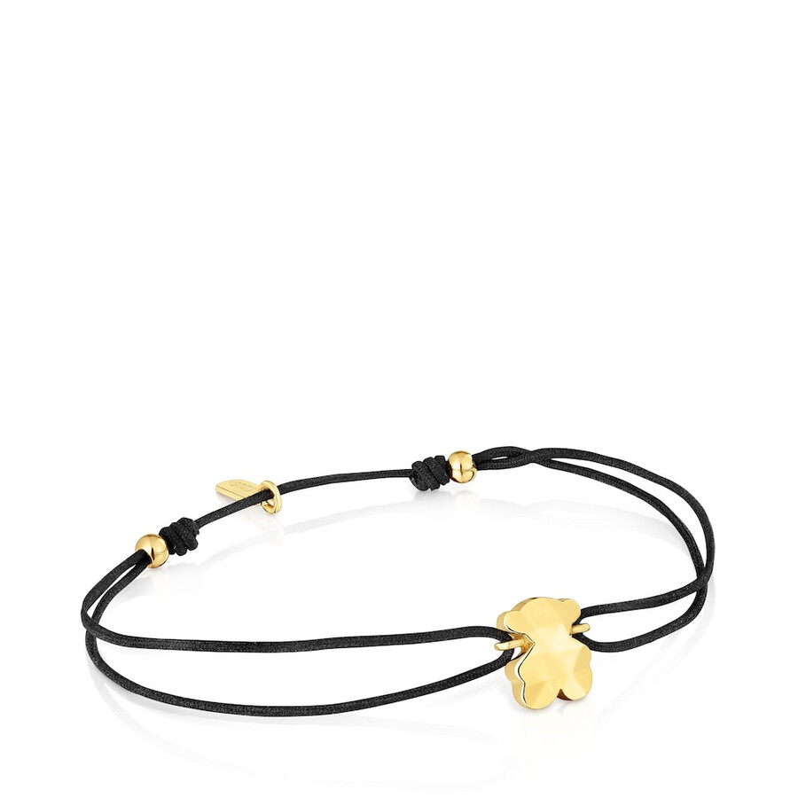 bracciale in nylon bicolore con motivo orso icon metal