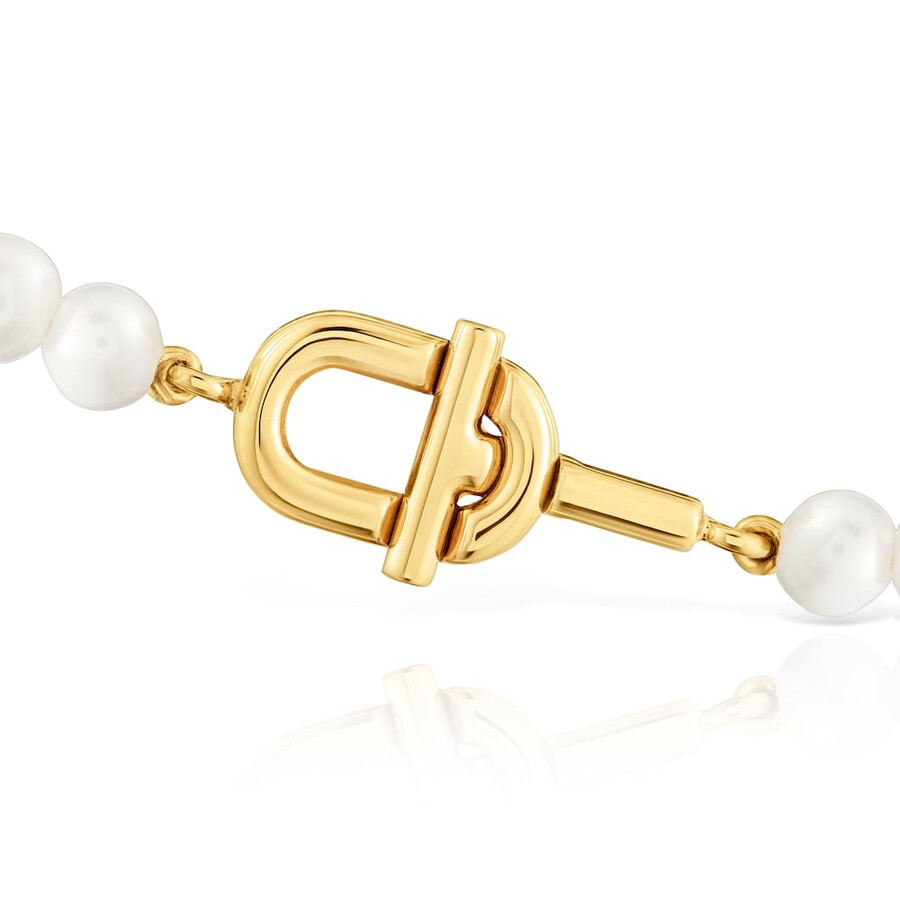 bracciale in perle coltivate con placcatura in oro 18kt su argento tous manifesto