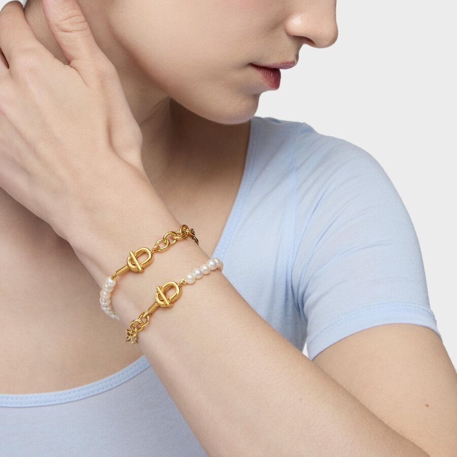 bracciale in perle coltivate con placcatura in oro 18kt su argento tous manifesto
