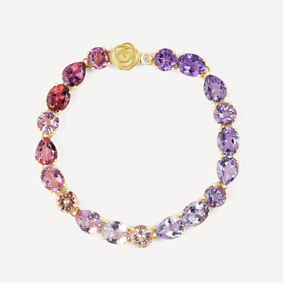 bracciale in oro con morganite tormalina ametista e diamante tous atelier