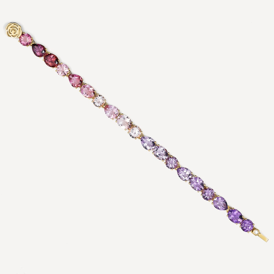 bracciale in oro con morganite tormalina ametista e diamante tous atelier