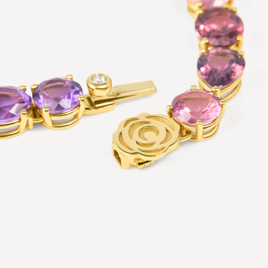 bracciale in oro con morganite tormalina ametista e diamante tous atelier