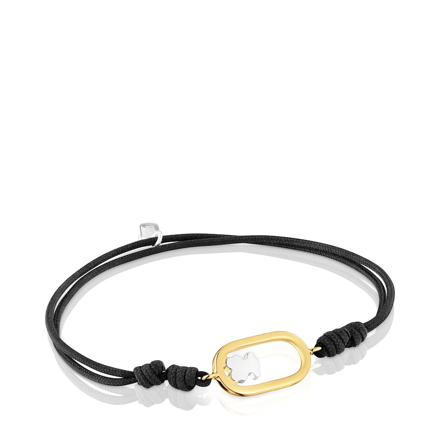 bracciale bicolore in nylon nero tous camille