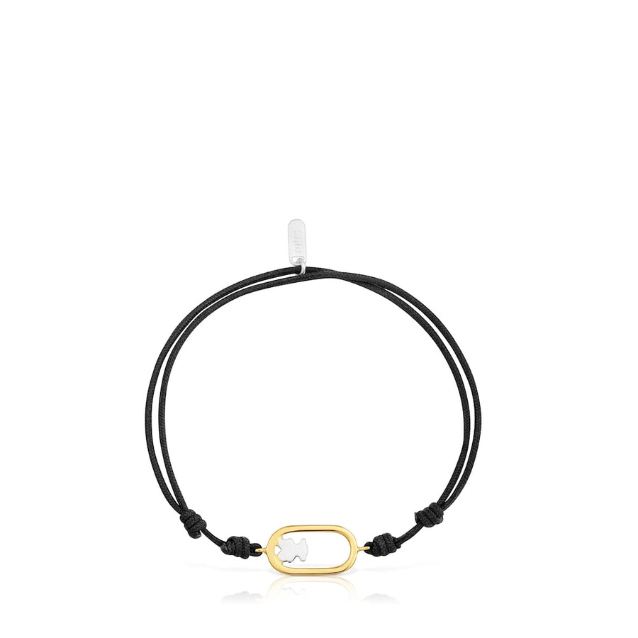bracciale bicolore in nylon nero tous camille
