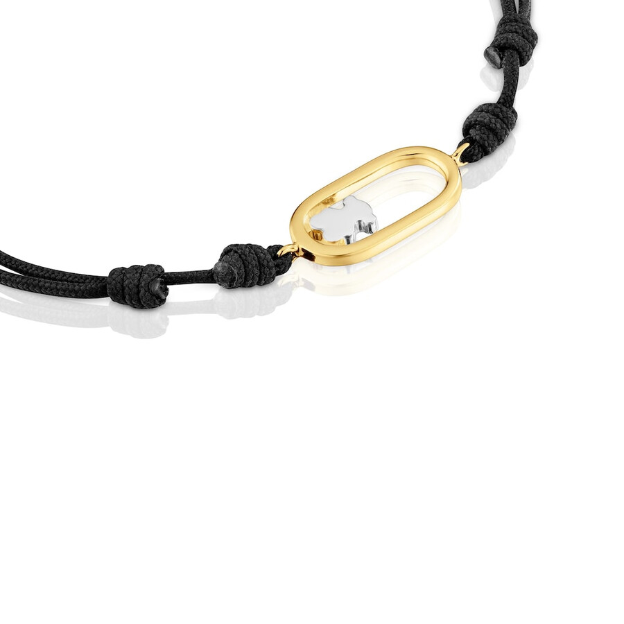 bracciale bicolore in nylon nero tous camille