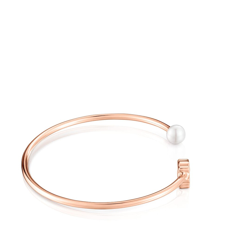 bracciale con placcatura in oro rosa 18 carati su argento e perle dacqua dolce coltivate tous sweet dolls