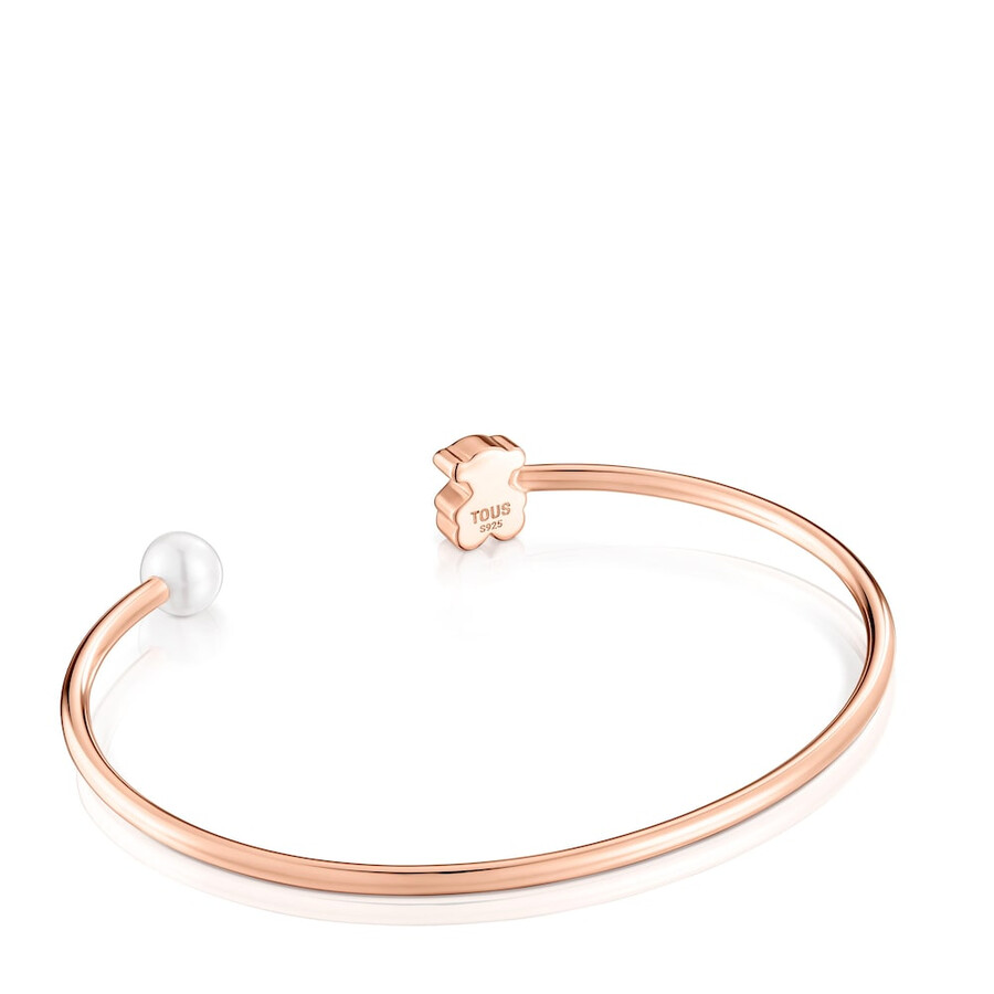 bracciale con placcatura in oro rosa 18 carati su argento e perle dacqua dolce coltivate tous sweet dolls