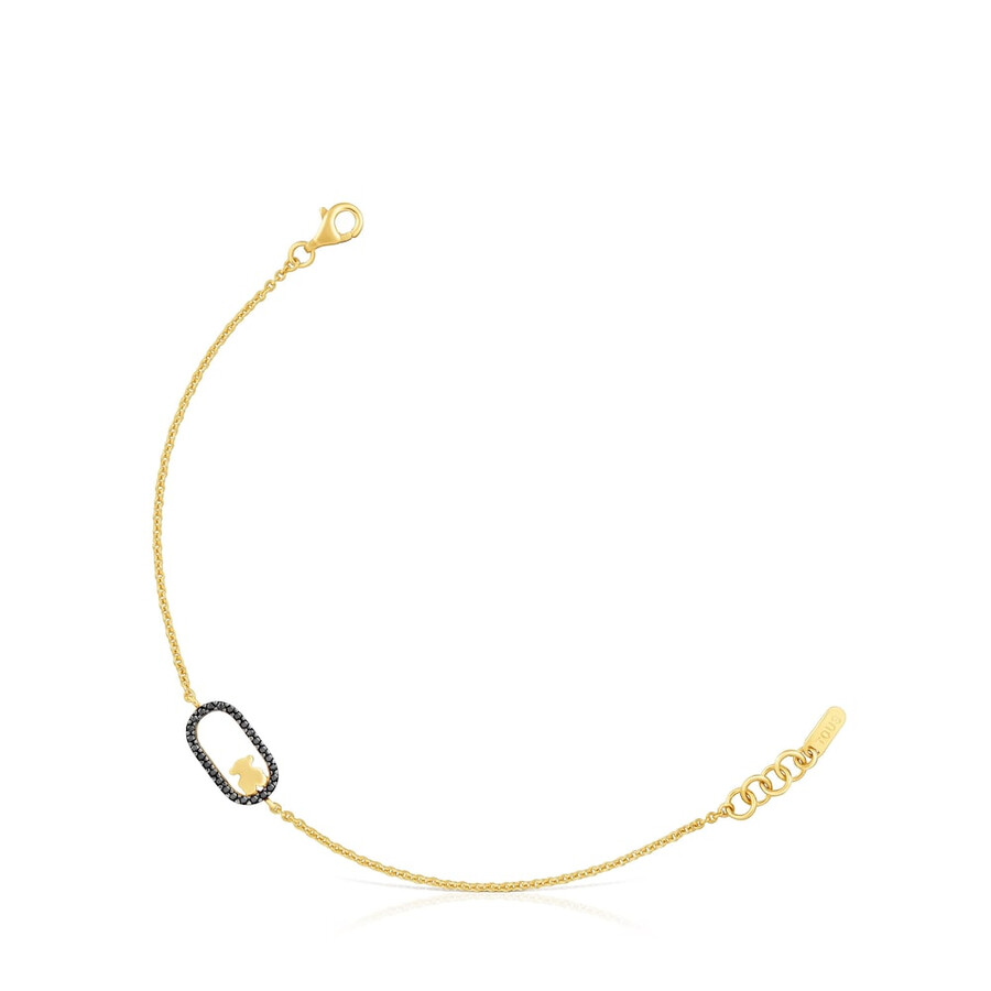 bracciale a catena con spinelli e placcatura in oro 18 kt su argento camille