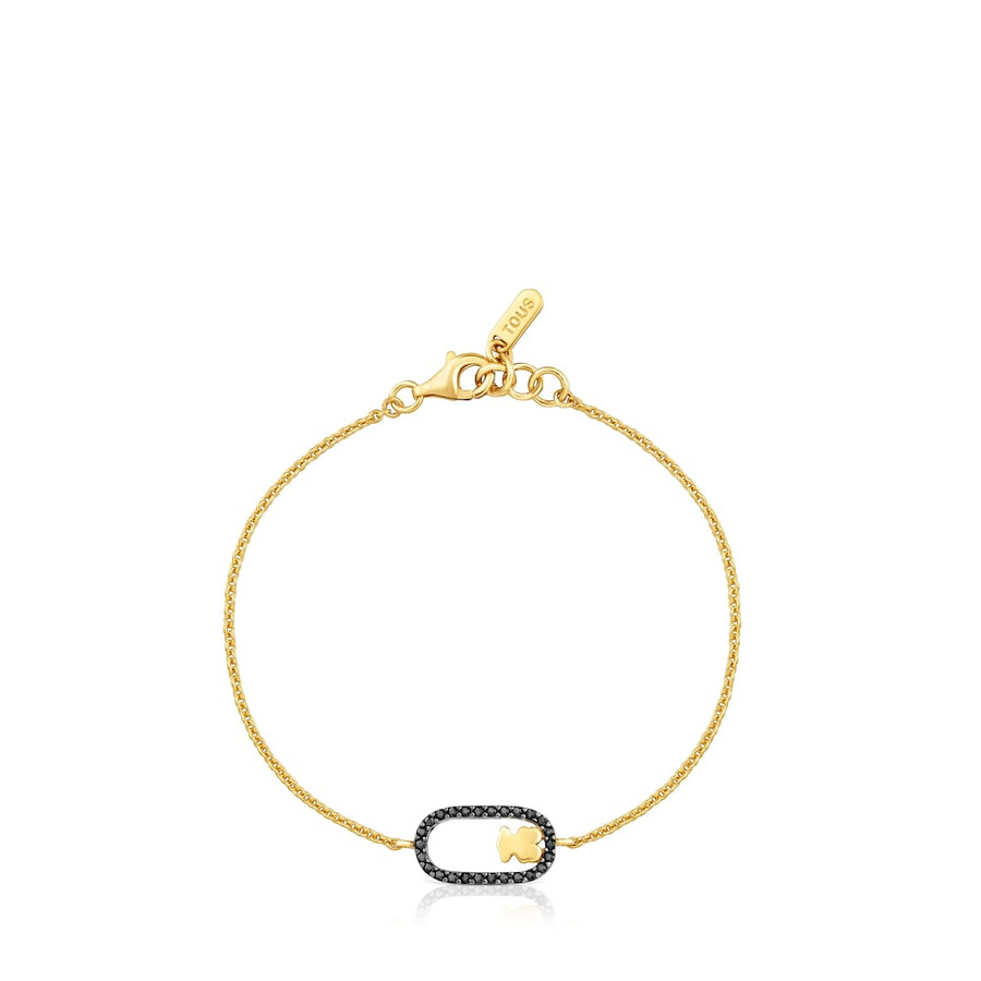 bracciale a catena con spinelli e placcatura in oro 18 kt su argento camille