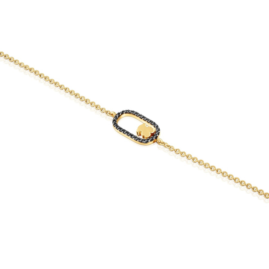 bracciale a catena con spinelli e placcatura in oro 18 kt su argento camille