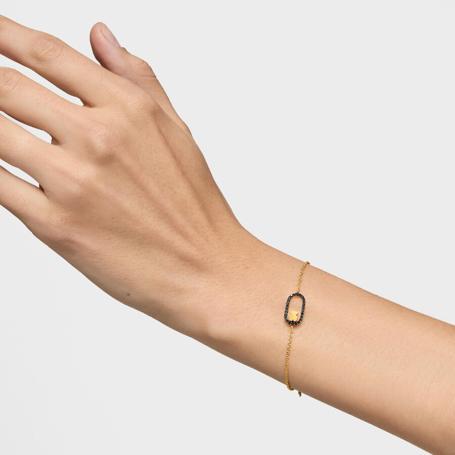 bracciale a catena con spinelli e placcatura in oro 18 kt su argento camille