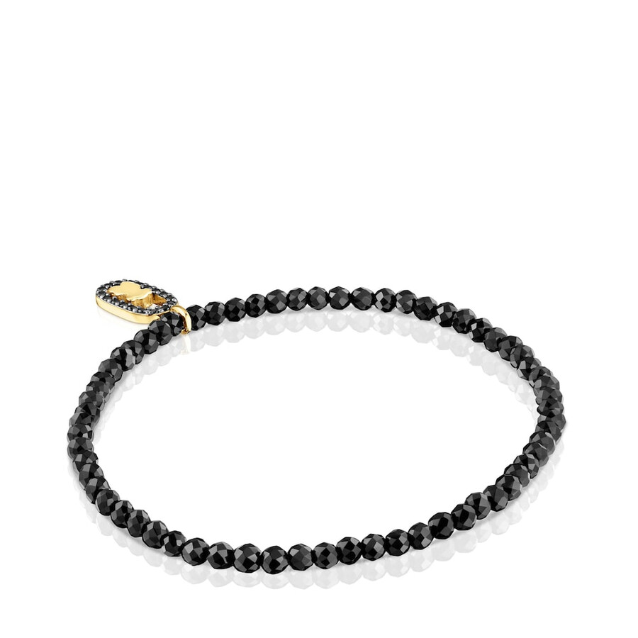 bracciale elastico con spinelli e placcatura in oro 18kt su argento tous camille