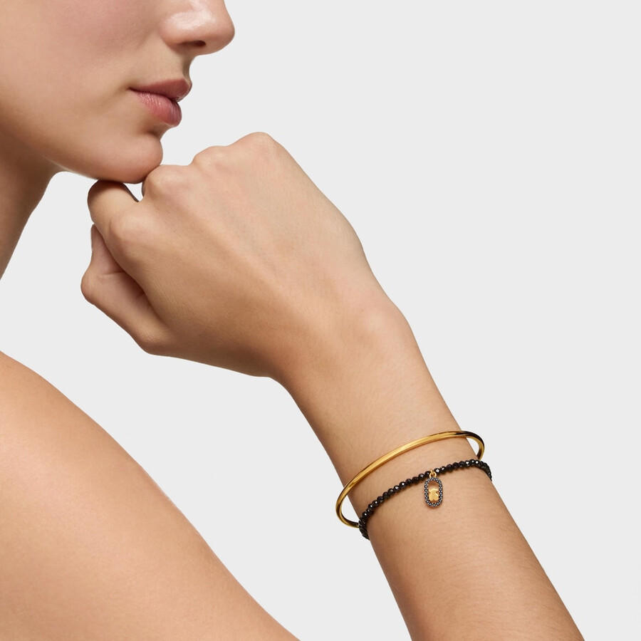 bracciale elastico con spinelli e placcatura in oro 18kt su argento tous camille
