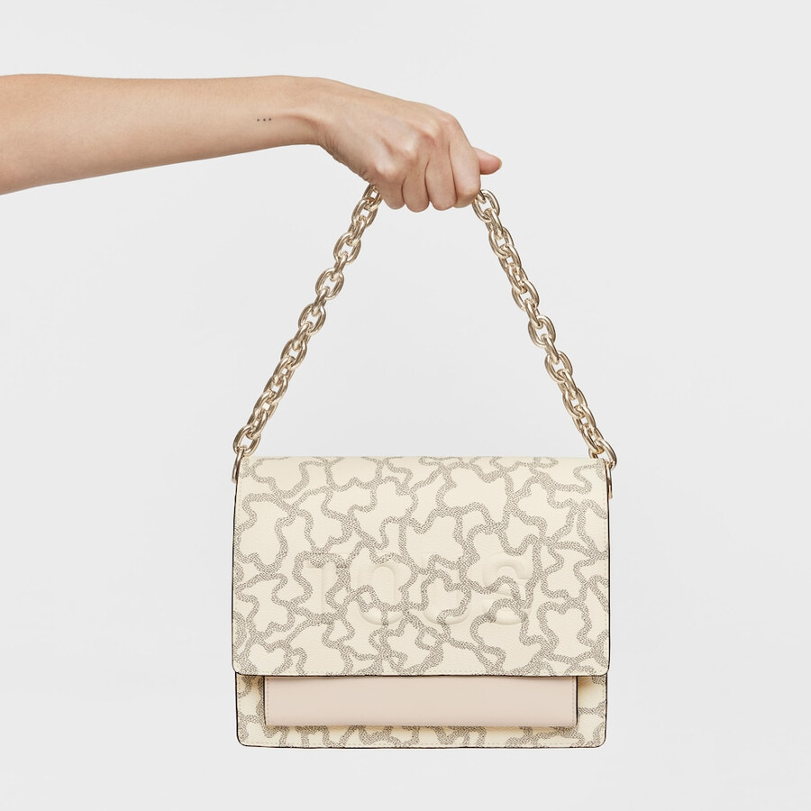 borsa a tracolla audree chain beige media kaos icon