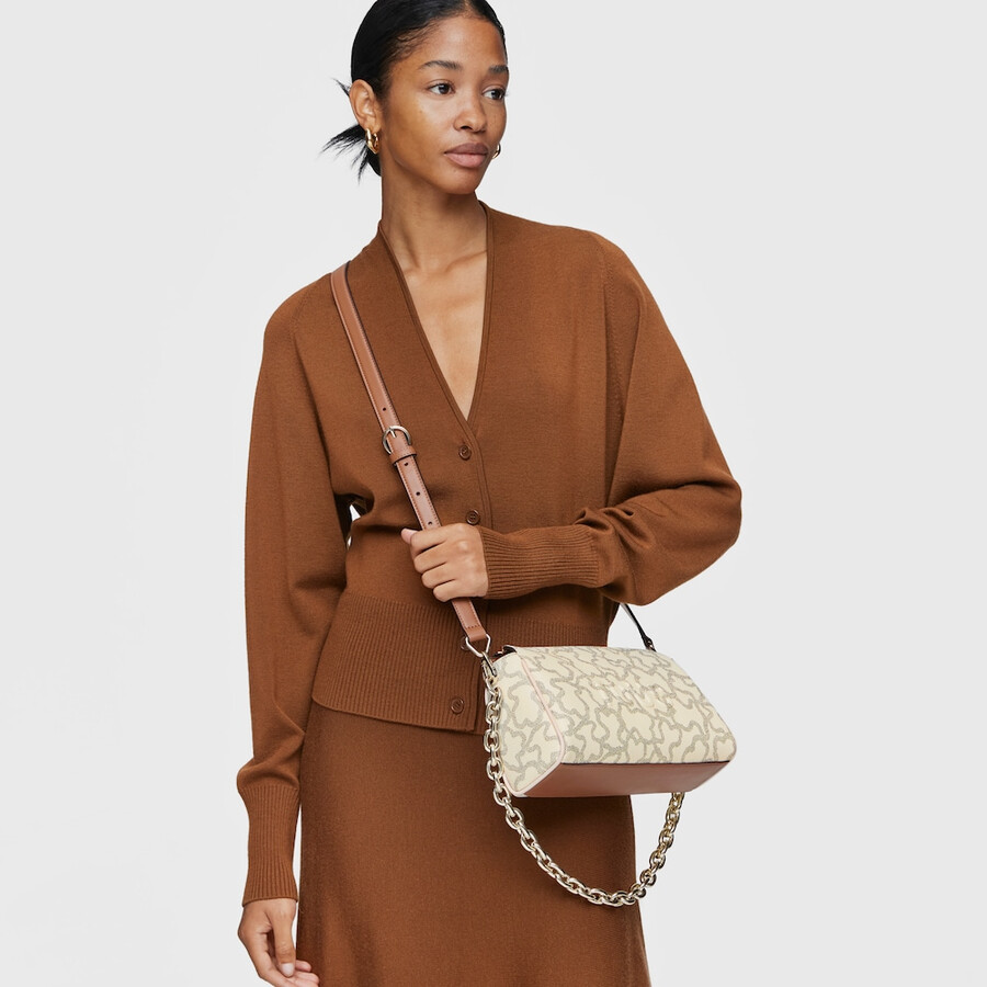 borsa a tracolla beige kaos icon