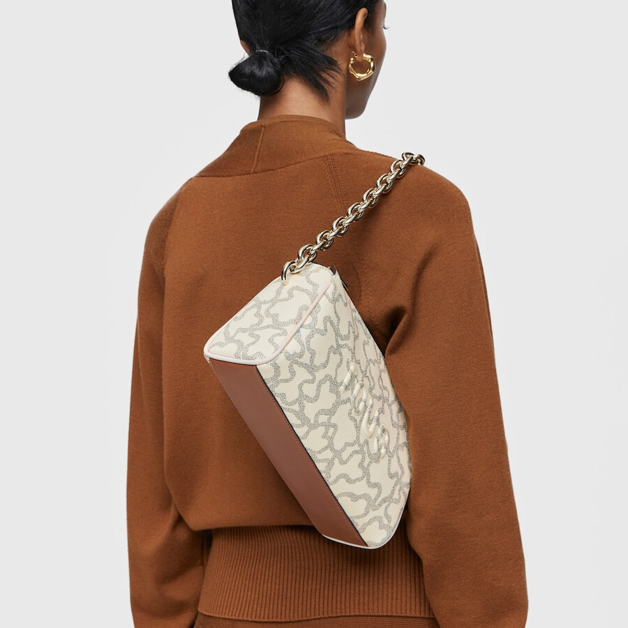 borsa a tracolla beige kaos icon