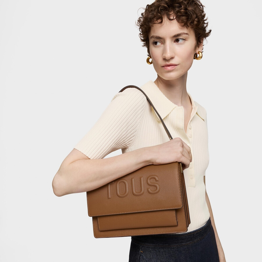 borsa a tracolla media audree color cammello tous brenda