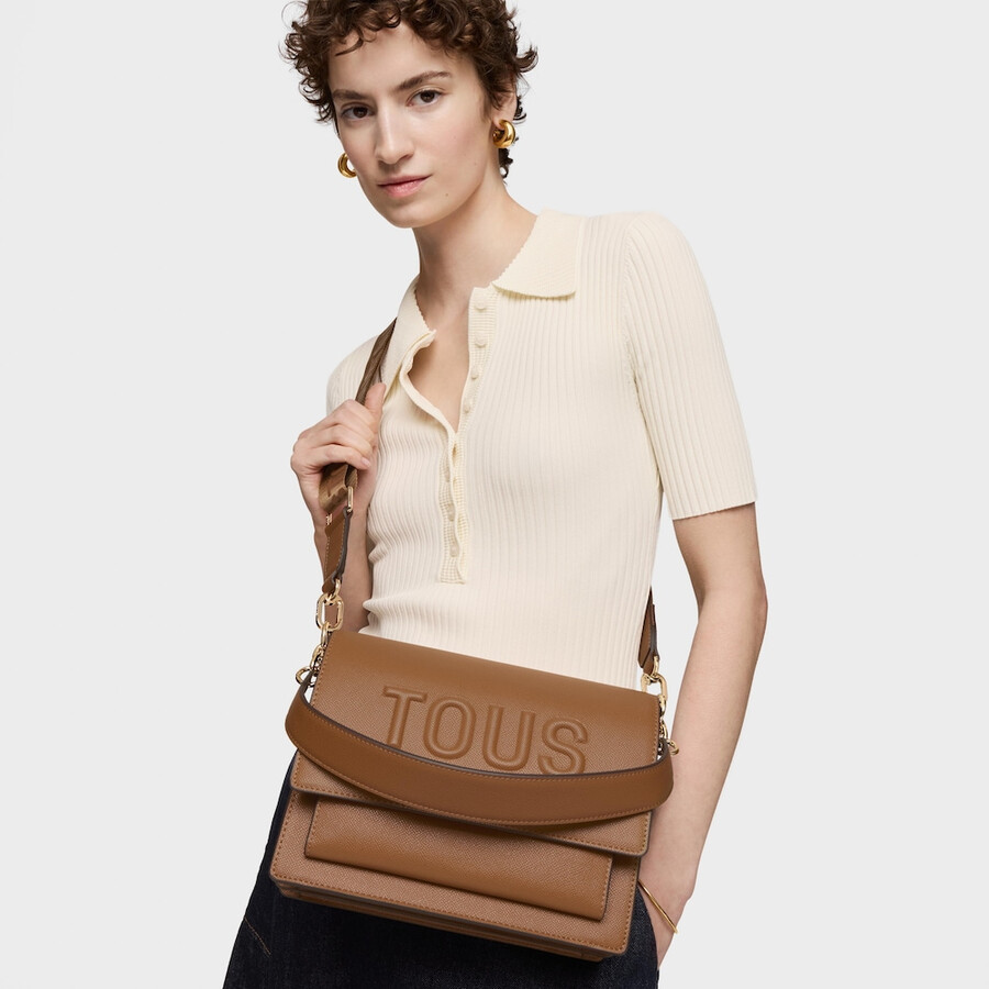 borsa a tracolla media audree color cammello tous brenda
