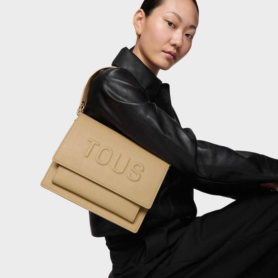 borsa a tracolla media audree color sabbia tous brenda