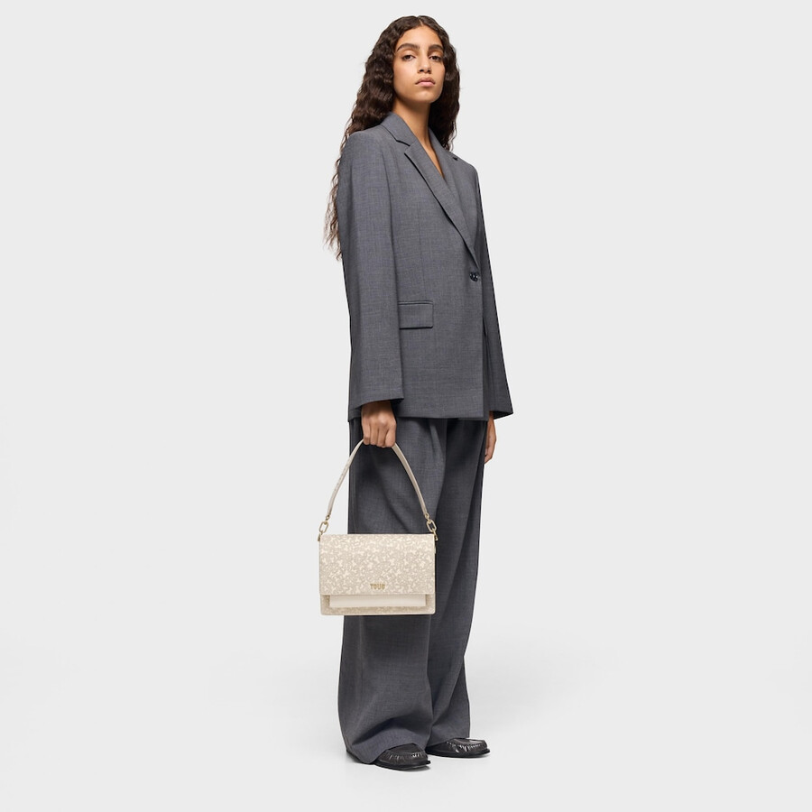 borsa a tracolla audree beige media kaos mini lines