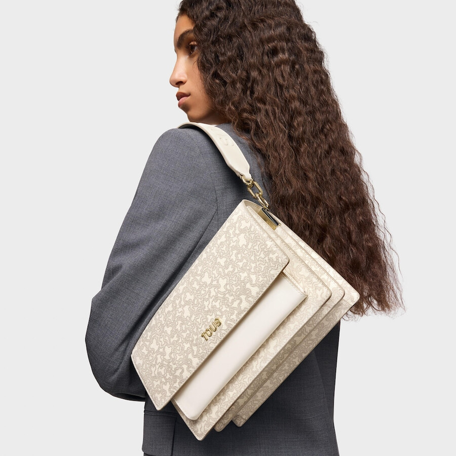 borsa a tracolla audree beige media kaos mini lines