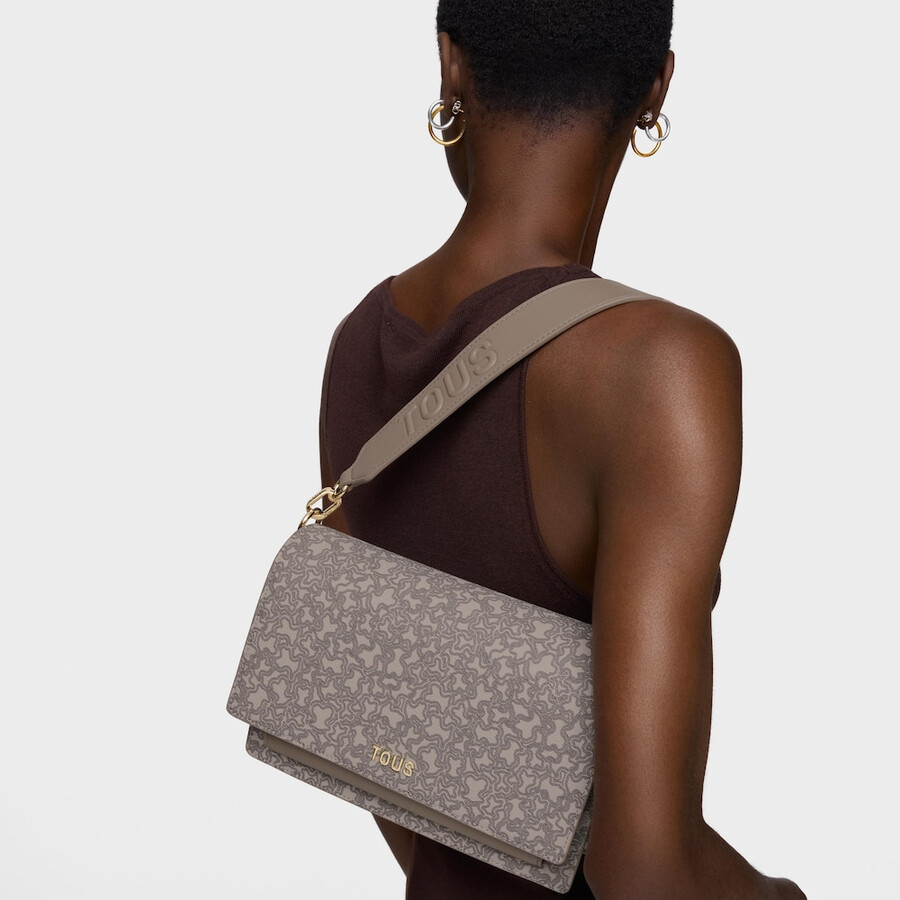 borsa a tracolla media color tortora audree kaos mini lines