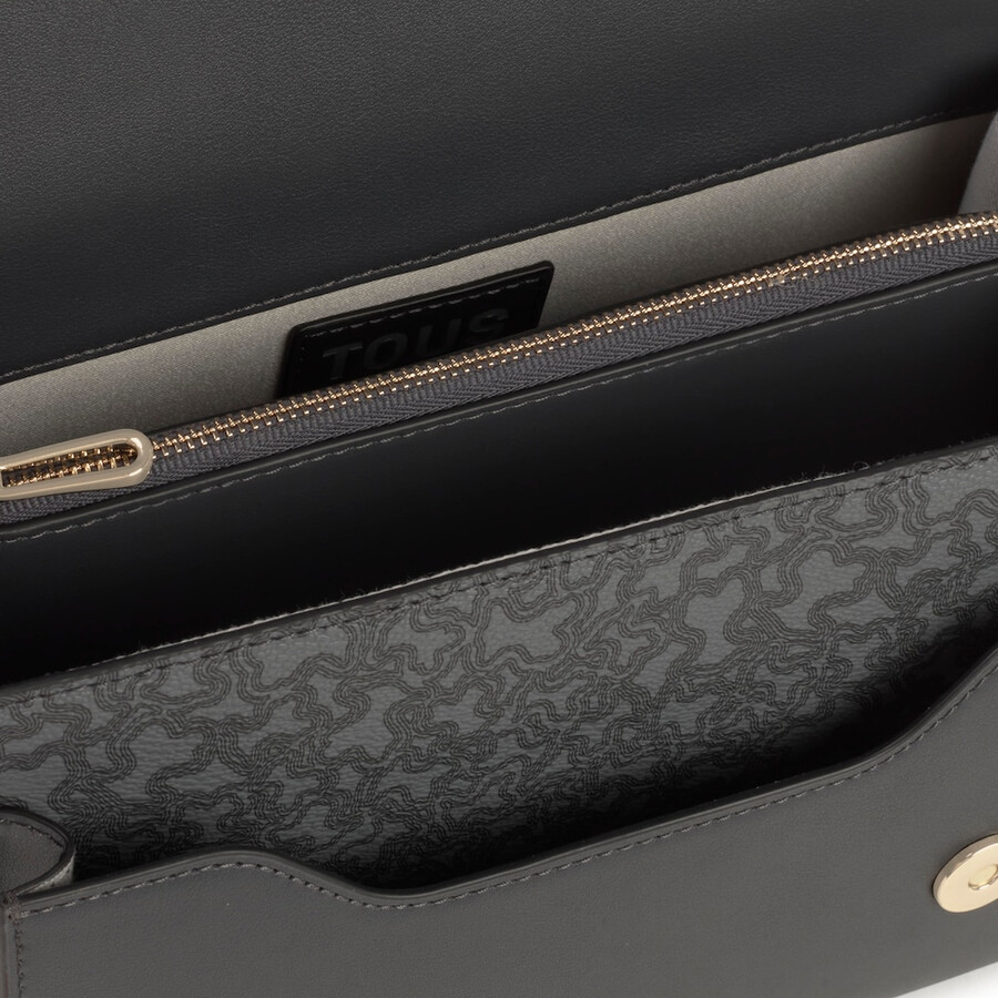 borsa a tracolla audree grigio scuro medio kaos mini lines