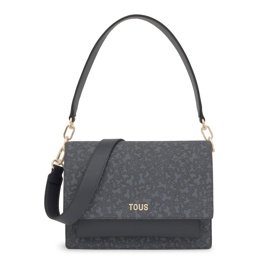 borsa a tracolla audree grigio scuro medio kaos mini lines