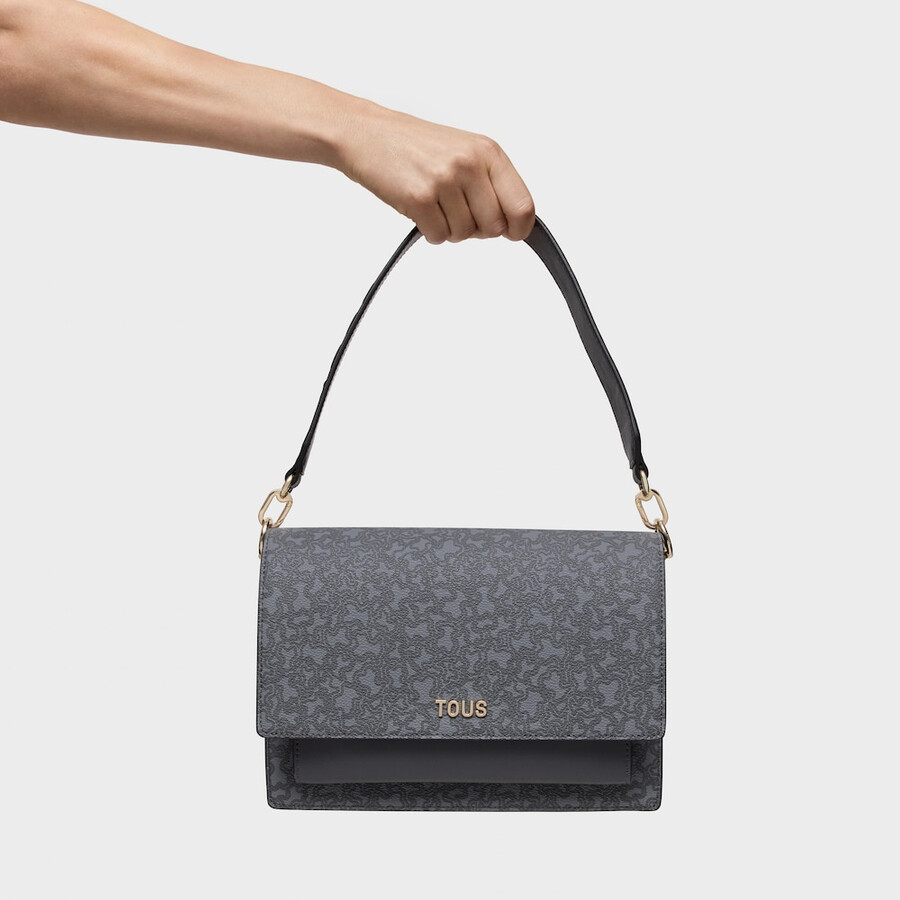 borsa a tracolla audree grigio scuro medio kaos mini lines