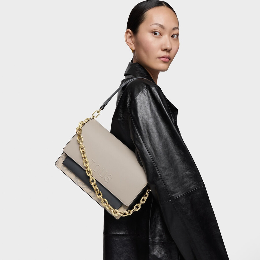 borsa a tracolla audree media color tortora kaos icon