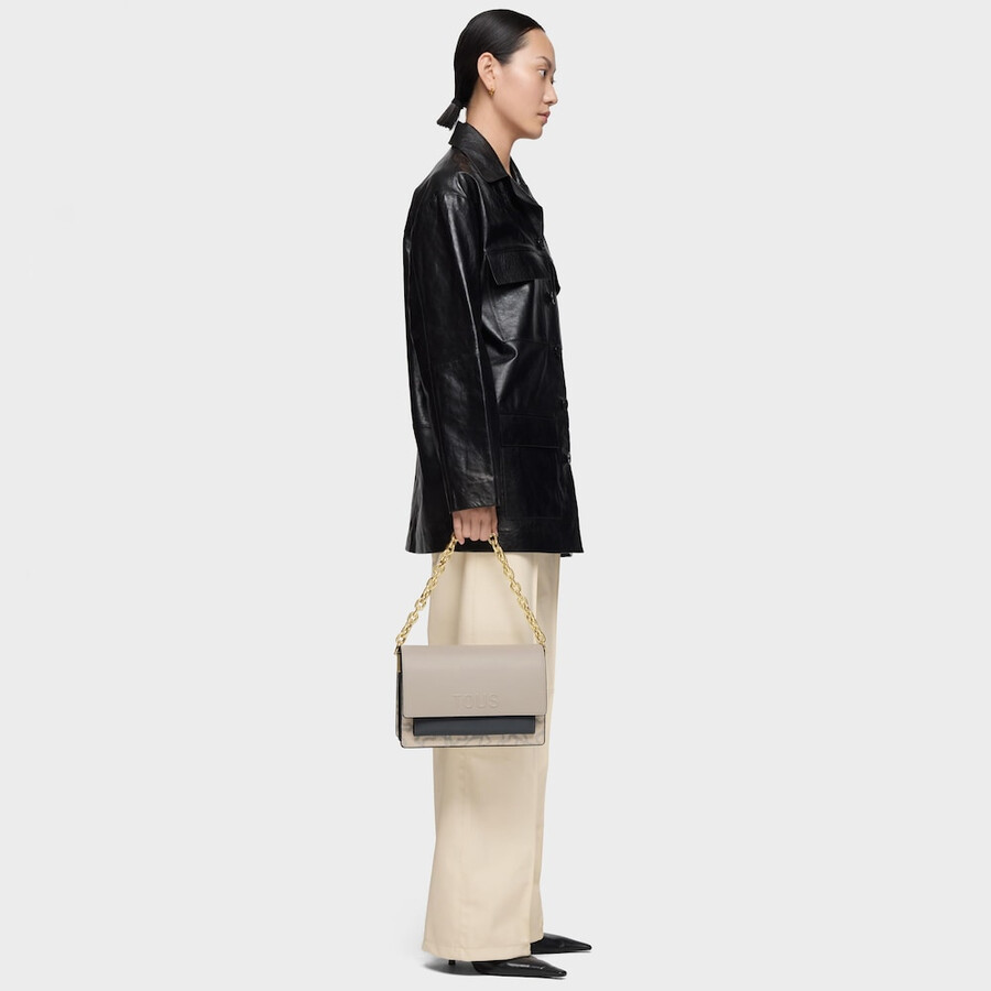 borsa a tracolla audree media color tortora kaos icon