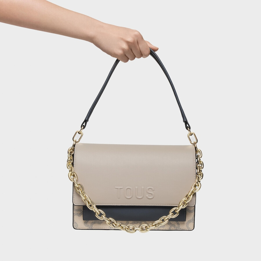 borsa a tracolla audree media color tortora kaos icon