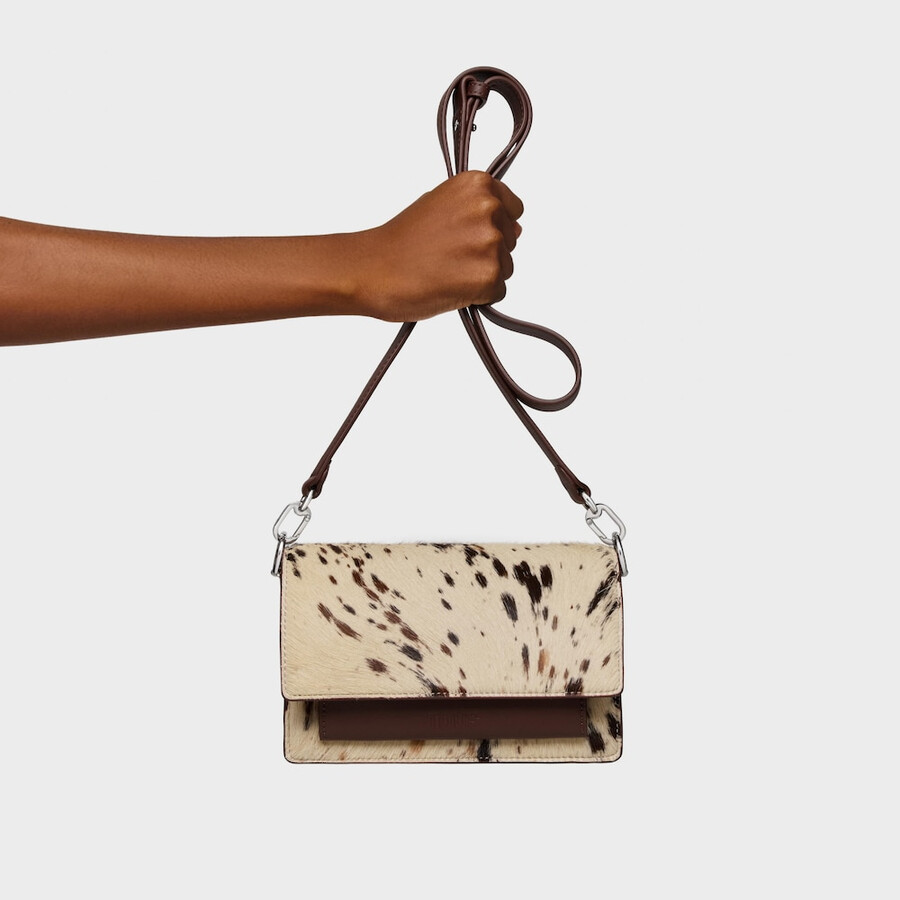 piccola borsa a tracolla marrone audree wild