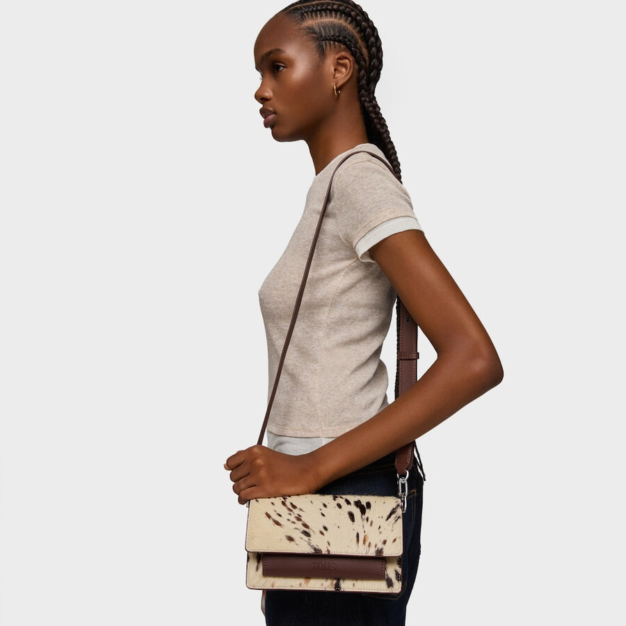 piccola borsa a tracolla marrone audree wild