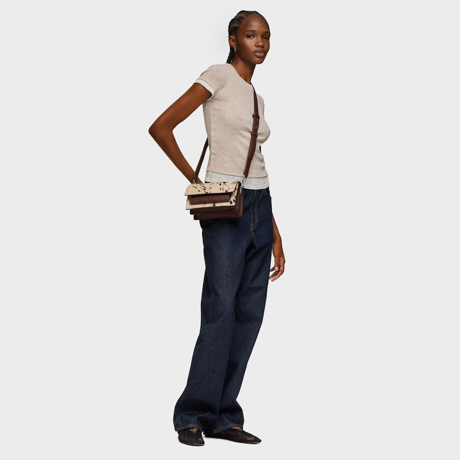 piccola borsa a tracolla marrone audree wild