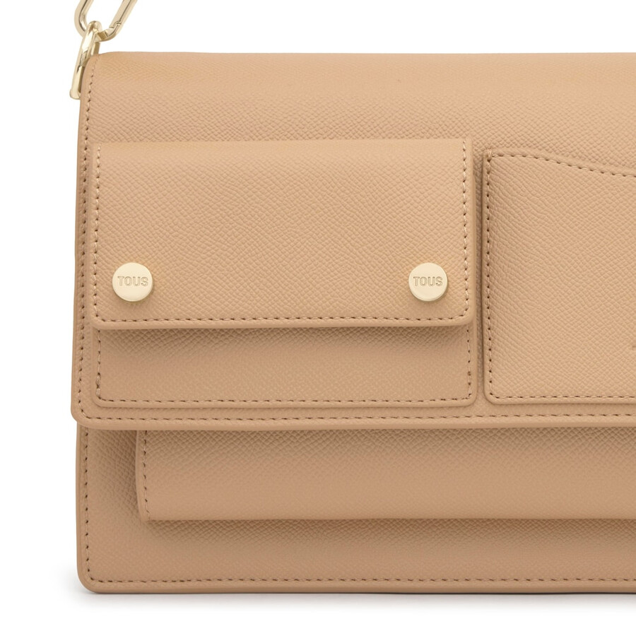 borsa a tracolla media color sabbia tous audree pockets