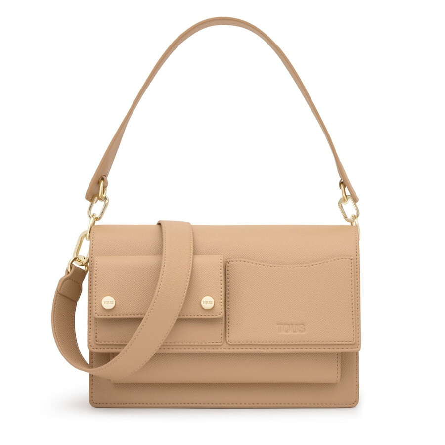 borsa a tracolla media color sabbia tous audree pockets