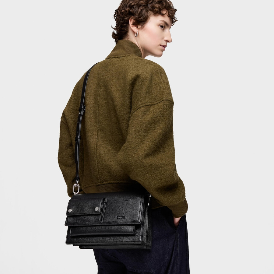 borsa a tracolla media nera tous audree pockets