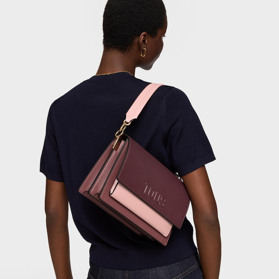 borsa a tracolla media bordeaux tous audree saffiano
